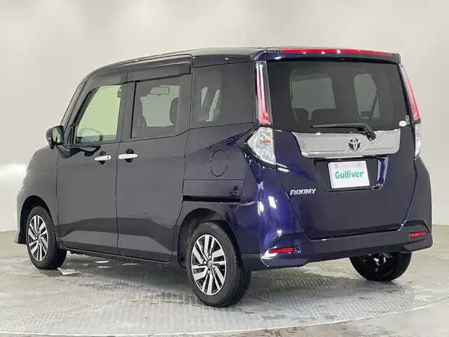 トヨタ ルーミー カスタムG 栃木県 2022(令4)年 1.2万km クールバイオレットクリスタルシャイン 純正メモリナビ/（CD/DVD/フルセグTV/Bluetooth/USB/SD）/バックカメラ/コーナーセンサー/ビルトインETC2.0/前後ドライブレコーダー/両側パワースライドドア/禁煙車/オートライト/LEDヘッドライト/横滑り防止装置/スマートキー/プッシュスタート/アイドリングストップ/革巻きステアリング/ウィンカーミラー/純正14インチアルミホイール/純正フロアマット