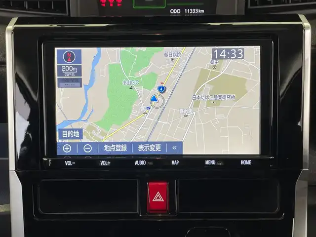トヨタ ルーミー カスタムG 栃木県 2022(令4)年 1.2万km クールバイオレットクリスタルシャイン 純正メモリナビ/（CD/DVD/フルセグTV/Bluetooth/USB/SD）/バックカメラ/コーナーセンサー/ビルトインETC2.0/前後ドライブレコーダー/両側パワースライドドア/禁煙車/オートライト/LEDヘッドライト/横滑り防止装置/スマートキー/プッシュスタート/アイドリングストップ/革巻きステアリング/ウィンカーミラー/純正14インチアルミホイール/純正フロアマット