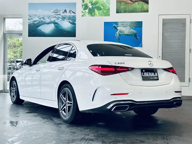 メルセデス・ベンツ Ｃ２００ アバンギャルド AMGライン 大阪府 2022(令4)年 2.5万km ポーラホワイト ベーシックP/レーダーセーフティP/HUD/ACC/ハーフレザー/メモリ付きパワーシート/シートヒーター/純正ナビ/TV/360度カメラ/applecarplay/純正18インチAW/LEDヘッドライト/アンビエントライト/電動リアゲート/ブラインドスポット