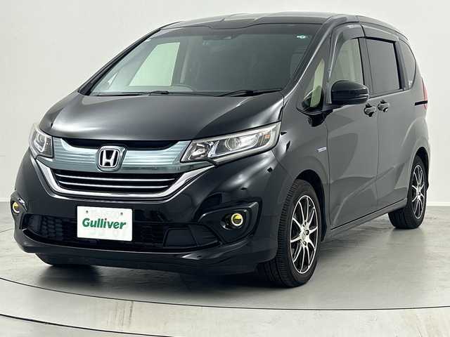 ホンダ フリード＋ ハイブリット EX 福島県 2017(平29)年 9.1万km クリスタルブラックパール /禁煙車//レーダークルーズコントロール//衝突被害軽減システム//レーンキープアシスト//バックカメラ//ビルトインETC//ドライブレコーダー//シートヒーター(D/N)//ハーフレザーシート//両側パワースライドドア//社外アルミホイール//純正フロアマット//純正ナビ//Bluetooth//フルセグテレビ//スマートキー//プッシュスタート