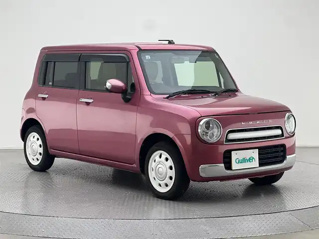スズキ ラパン ショコラ X 兵庫県 2013(平25)年 7.6万km カシスピンクパールメタリック 社外メモリナビ(CD/DVD/フルセグ/Bluetooth)/前後ドライブレコーダー/HIDヘッドライト/オートライト/アイドリングストップ/社外フロアマット/ETC/プッシュスタート/スマートキー/純正14インチAW