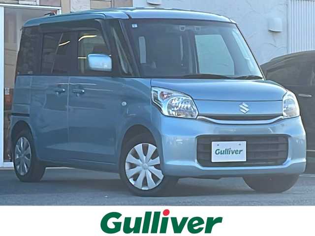 スズキ スペーシア X 徳島県 2015(平27)年 5.8万km フィズブルーパールメタリック ディーラーop7インチナビ/（Bluetooth/フルセグ/CD/DVD/SD/USB/ipod）/バックカメラ/デュアルカメラブレーキサポート/両側スライドドア/ハロゲンヘッドライト/オートライト/オートエアコン/車線逸脱警報/純正フロアマット/プッシュスタート/スマートキー