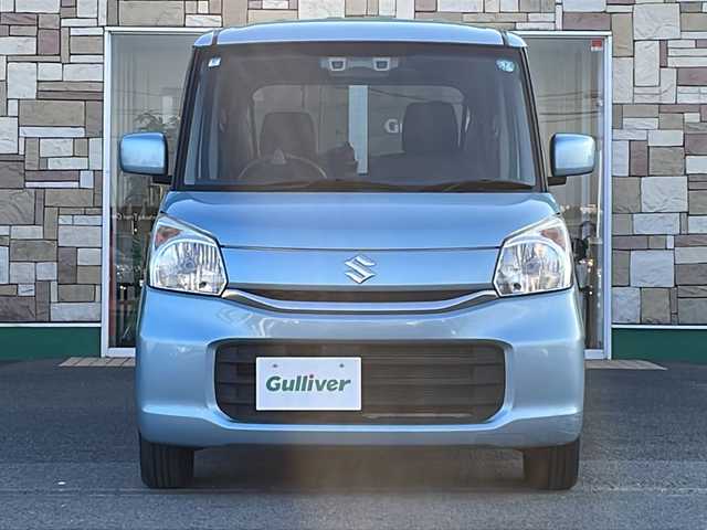 スズキ スペーシア X 徳島県 2015(平27)年 5.8万km フィズブルーパールメタリック ディーラーop7インチナビ/（Bluetooth/フルセグ/CD/DVD/SD/USB/ipod）/バックカメラ/デュアルカメラブレーキサポート/両側スライドドア/ハロゲンヘッドライト/オートライト/オートエアコン/車線逸脱警報/純正フロアマット/プッシュスタート/スマートキー