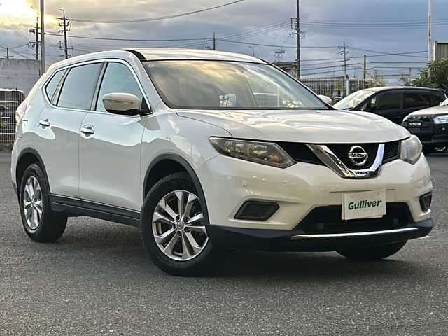 日産 エクストレイル 20X エマージェンシーブレーキ 愛知県 2016(平28)年 12.2万km ブリリアントホワイトパール ワンオーナー/禁煙車/純正メモリナビ/　AM/FM/CD/DVD/ワンセグ/前席シートヒーター/ビルトインETC/前後クリアランスソナー/エマージェンシーブレーキ/レーンキープアシスト/盗難防止装置/横滑り防止装置/オートライト/純正フロアマット/純正１７インチAW/Wエアバッグ/保証書/取説/スペアキー