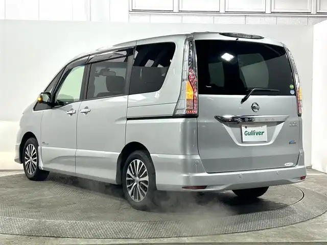 日産 セレナ HWS S HV Vセレ +SeftyⅡ 大阪府 2015(平27)年 2.8万km ブリリアントシルバー 純正ナビ(フルセグ/DVD再生/Bluetooth) 衝突軽減 360カメラ 両側パワースライドドア クルコン ETC レーンアシスト クリアランスソナー リアオートエアコン オートライト Pスタート