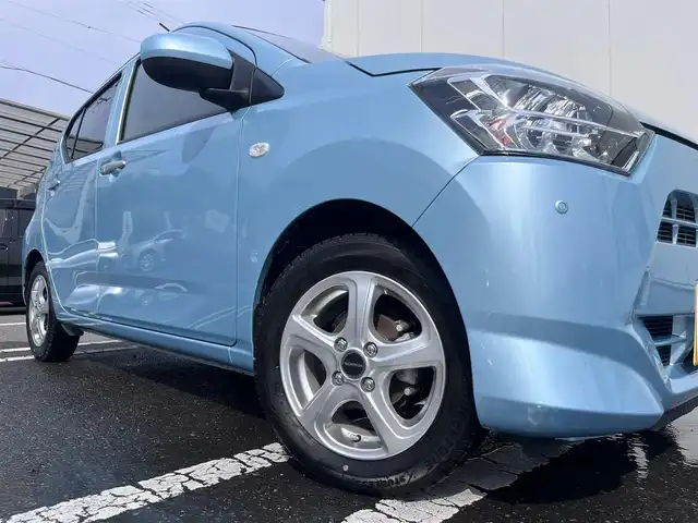 ダイハツ ミラ イース X リミテッド SAⅢ 三重県 2019(令1)年 1.8万km スカイブルーメタリック ナビ(Bluetooth/CD/地デジTV/AM/FM)/バックカメラ/ドライブレコーダー(前)/ETC/スマートアシスト3(衝突回避支援ブレーキ/衝突警報(対車両・歩行者)/車線逸脱警報/誤発進抑制制御/先行車発進お知らせ/オートハイビーム)/LEDヘッドランプ/電動格納ミラー/リモコンキー