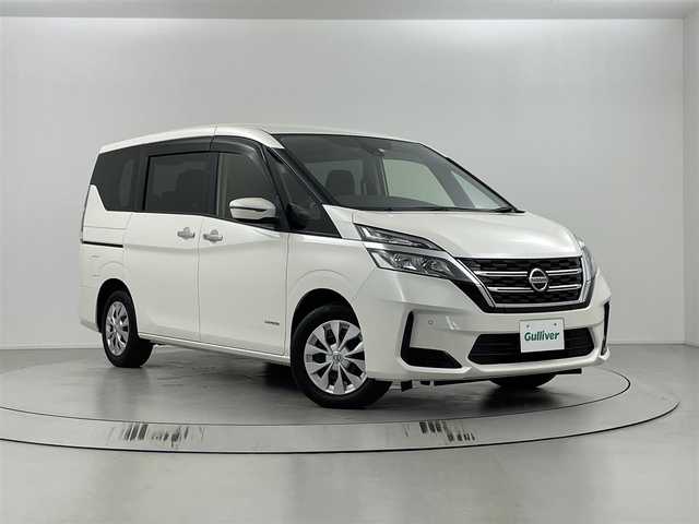 日産 セレナ X V 埼玉県 2020(令2)年 6.6万km ブリリアントホワイトパール ワンオーナー/純正SＤナビ（SDナビ為動作確認未）/純正フリップダウンモニター/両側パワースライドドア/エマージェンシーブレーキ/LDW/BSW/ビルドインETC/純正ドラレコ/前後コーナーセンサー