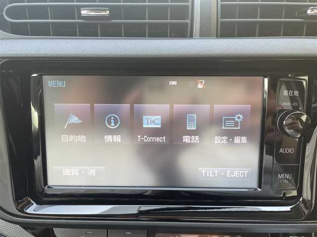 トヨタ アクア S 和歌山県 2015(平27)年 4.4万km ブラックマイカ ディーラー純正ナビ/（AM/FM/CD/DVD/SDREC/SD/ワンセグ・フルセグTV/Bluetooth）/ドライブレコーダー前/バックカメラ/純正ドアバイザー/純正マット/プッシュスタート/ETC/オートライト
