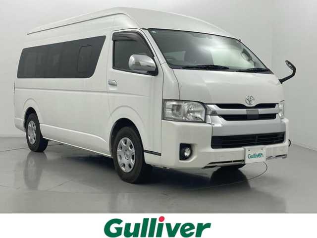 トヨタ ハイエース グランドキャビン 熊本県 2018(平30)年 3.8万km ホワイトパールクリスタルシャイン 社外ナビ（ＣＤ・ＤＶＤ・フルセグ・ＢＴ・ｉｐｏｄ・SD・ＵＳＢ）/バックカメラ/ミラ一体型ドライブレコーダー/ビルトインＥＴＣ　/片側パワースライドドア　/衝突軽減ブレーキ　/レーンキープアシスト　/横滑り防止　/純正フロアマット/オートライト　/オートマチックハイビーム/フォグライト/リモコンキー/スペアキー１本/保証書/取扱説明書