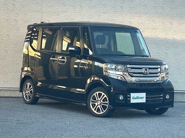 ホンダ Ｎ ＢＯＸ カスタム G Lパッケージ 滋賀県 2015(平27)年 8.2万km スマートブラック 社外ナビ　【Kenwood】/　【ワンセグTV/USB/DISC/AM・FM/SD】/バックカメラ/両側パワースライドドア/横滑り防止システム/プッシュスタート/電格ミラー/ウィンカーミラー/ETC