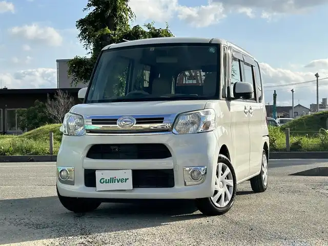 ダイハツ タント X ターボ スマートセレ SN 福岡県 2014(平26)年 8.2万km パールホワイトⅢ 純正型SDナビ(ワンセグTV/CD/DVD/BT)/バックモニター/片側パワスラ/フォグランプ/HDMI/USBポート/スマートキー/スマートキー