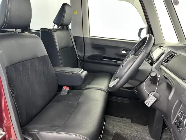 ダイハツ タント カスタム RS トップED SA 千葉県 2014(平26)年 4.3万km ファイアークォーツレッドM 禁煙車/フリップダウンモニター/ブレーキアシスト/衝突安全ボディー/両側パワースライドドア/社外7インチナビ/・CD/DVD/Bluetooth/フルセグ/バックカメラ/LEDオートライト/ハーフレザーシート/純正15インチアルミホイール/オートエアコン/アイドリングストップ/プッシュスタート/スマートキー