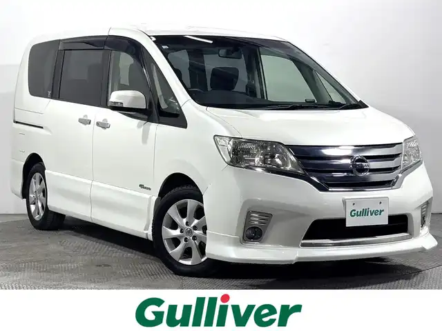 日産 セレナ ハイウェイスター Sハイブリッド 大阪府 2012(平24)年 6.1万km ブリリアントホワイトパール 純正ナビTV バックカメラ 両側パワースライドドア クルーズコントロール スマートキー プッシュスタート リアオートエアコン オートライト ETC 盗難防止装置
