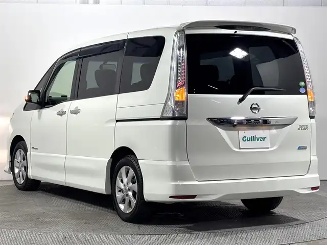 日産 セレナ ハイウェイスター Sハイブリッド 大阪府 2012(平24)年 6.1万km ブリリアントホワイトパール 純正ナビTV バックカメラ 両側パワースライドドア クルーズコントロール スマートキー プッシュスタート リアオートエアコン オートライト ETC 盗難防止装置