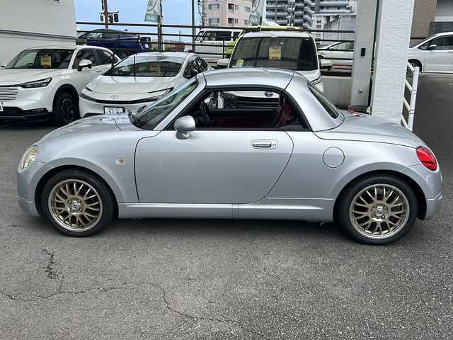 ダイハツ コペン アクティブトップ 宮崎県 2007(平19)年 7.2万km ブライトシルバーメタリック 社外ナビ　(AVIC-HRZ009)/赤レーザーシート/電動オープン/シートヒーターD/N席/ドアバイザー/社外アルミホイール/純正フロアマット