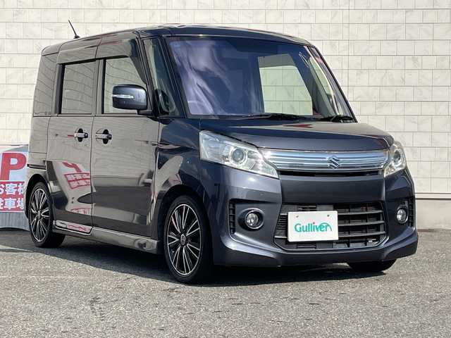 スズキ スペーシア カスタム XS 山口県 2014(平26)年 7.8万km ルナグレーパールメタリック 社外ナビ/フルセグ/Bluetooth/両側パワースライドドア/フォグランプ/プッシュスタート/オーバーヘッドコンソール/フロアマット/ETC