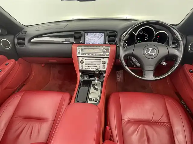 レクサス ＳＣ 430 埼玉県 2006(平18)年 5.4万km コスモシルバー メーカーナビ　マークレビンソンプレミアムサウンド　赤レザーシート ワンオーナー シートヒーター パワーシート シートメモリー キセノンヘッドライト クルーズコントロール AFS ドラレコ