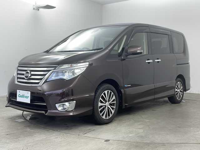 日産 セレナ HWS S HV Vセレ +Sefty Aセーフ 大阪府 2015(平27)年 3.9万km インペリアルアンバーP ・純正ナビ&TV&CD&BT&DVD&SD/・ビルドインETC/・純正フリップダウンモニター/・クルーズコントロール/・全方位カメラ/・前後ドライブレコーダー/・前後コーナーセンサー/・純正16インチアルミホイール/・両側パワースライドドア/・純正フロアマット/・LEDオートライト/・横滑り防止装置/・盗難防止装置/・エマージェンシーブレーキ/・アイドリングストップ/・スマートキー/・プッシュスタート