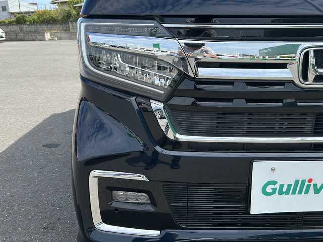 ホンダ Ｎ ＢＯＸ カスタム L ターボ 茨城県 2022(令4)年 1.6万km ミッドナイトブルービームM 純正8インチナビ（Bluetooth接続/AM/FM/USB/AndroidAuto/フルセグTV/CD/DVD）/バックカメラ/スマートキー/クルーズコントロール/両側パワースライドドア/前後ドライブレコーダー/前後コーナーセンサー/レーンキープアシスト/純正フロアマット/横滑り防止装置/衝突被害軽減システム/オートライト
