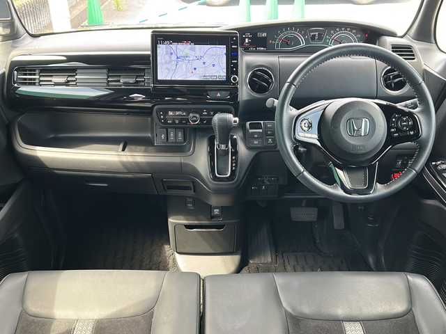 ホンダ Ｎ ＢＯＸ カスタム L ターボ 茨城県 2022(令4)年 1.6万km ミッドナイトブルービームM 純正8インチナビ（Bluetooth接続/AM/FM/USB/AndroidAuto/フルセグTV/CD/DVD）/バックカメラ/スマートキー/クルーズコントロール/両側パワースライドドア/前後ドライブレコーダー/前後コーナーセンサー/レーンキープアシスト/純正フロアマット/横滑り防止装置/衝突被害軽減システム/オートライト