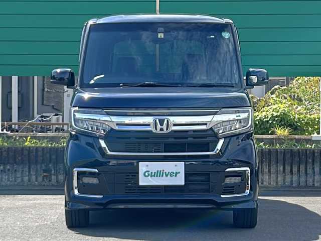 ホンダ Ｎ ＢＯＸ カスタム L ターボ 茨城県 2022(令4)年 1.6万km ミッドナイトブルービームM 純正8インチナビ（Bluetooth接続/AM/FM/USB/AndroidAuto/フルセグTV/CD/DVD）/バックカメラ/スマートキー/クルーズコントロール/両側パワースライドドア/前後ドライブレコーダー/前後コーナーセンサー/レーンキープアシスト/純正フロアマット/横滑り防止装置/衝突被害軽減システム/オートライト