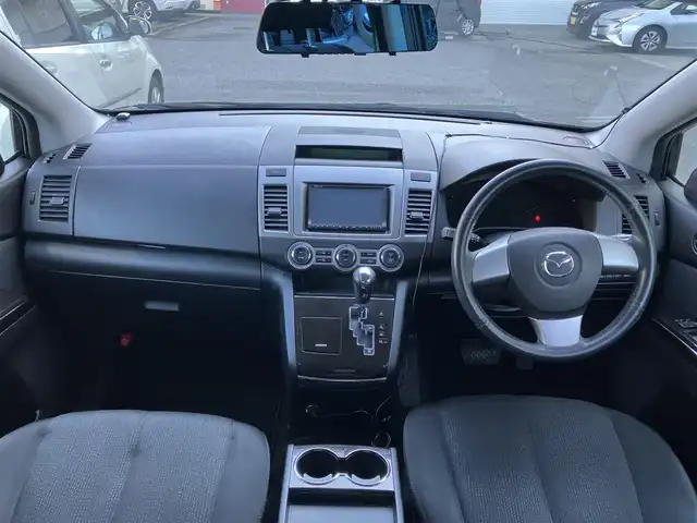マツダ ＭＰＶ 23S 高知県 2009(平21)年 5.7万km スパークリングブラックマイカ 純正ナビ/　Bluetooth/ワンセグ/　CD/DVD/AM/FM/バックカメラ/ETC/ドライブレコーダー/リモコンキー/両側パワースライドドア/純正フロアマット/純正17インチアルミホイール/HIDヘッドライト/3列目シート/MTモード付AT/横滑り防止装置/運転席・助手席エアバック/盗難防止装置