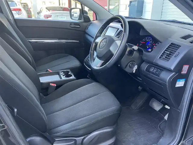 マツダ ＭＰＶ 23S 高知県 2009(平21)年 5.7万km スパークリングブラックマイカ 純正ナビ/　Bluetooth/ワンセグ/　CD/DVD/AM/FM/バックカメラ/ETC/ドライブレコーダー/リモコンキー/両側パワースライドドア/純正フロアマット/純正17インチアルミホイール/HIDヘッドライト/3列目シート/MTモード付AT/横滑り防止装置/運転席・助手席エアバック/盗難防止装置