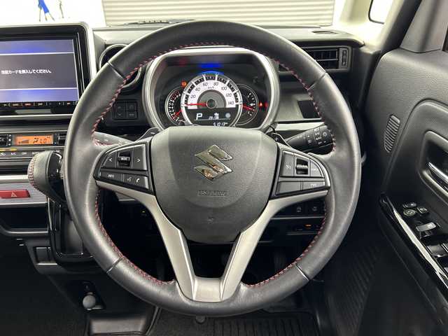 スズキ スペーシア カスタム HYBRID XS ターボ 三重県 2019(平31)年 5.1万km ピュアホワイトP 純正ナビ/・AM/FM/USB/CD/DVD/フルセグ/SD/iPod/Bluetooth/シートヒーター/両側パワースライドドア/クルーズコントロール/ヘッドアップディスプレイ/パドルシフト/ドライブレコーダー/ハーフレザーシート/ステアリングスイッチ/LEDヘッドライト/フォグランプ/クリアランスソナー/純正１５インチAW