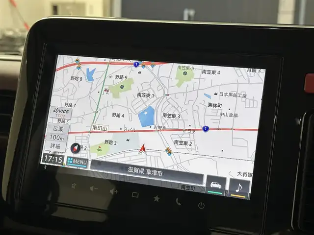 スズキ スペーシア カスタム HYBRID XS ターボ 滋賀県 2025(令7)年 0.4万km ピュアホワイトパール/ブラック2トーン 純正9インチナビ/Bluetooth/フルセグTV/HDMI/USB/DVD/Android Auto/Apple CarPlay/全方位カメラ/追従クルーズコントロール/両側パワースライドドア/ハーフレザーシート/シートヒーター/ステアリングヒーター/前後ドライブレコーダー/ETC