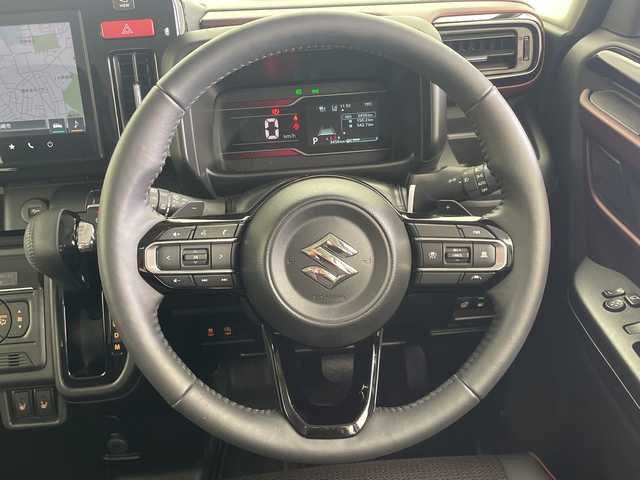 スズキ スペーシア カスタム HYBRID XS ターボ 愛知県 2025(令7)年 0.4万km ピュアホワイトパール/ブラック2トーン 純正9インチナビ/Bluetooth/フルセグTV/HDMI/USB/Android Auto/Apple CarPlay/全方位カメラ/追従クルーズコントロール/両側パワースライドドア/ヘッドアップディスプレイ/ハーフレザーシート/前席シートヒーター/ステアリングヒーター/純正フロアマット/前後ドライブレコーダー/ビルトインETC