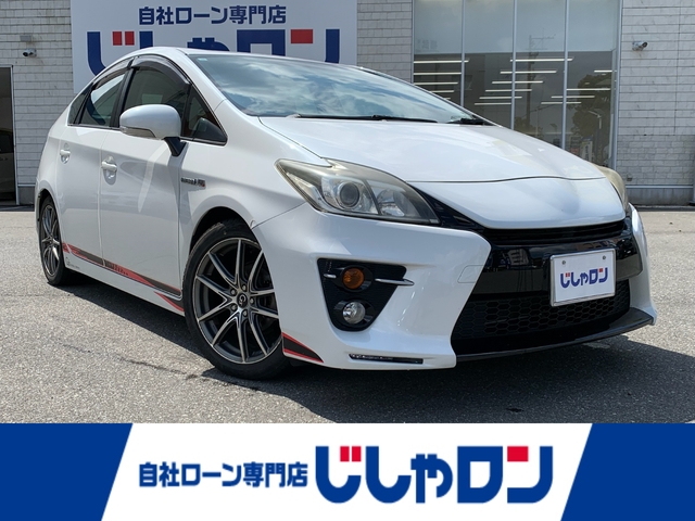 トヨタ プリウス S ツーリングセレ G’s 福井県 2013(平25)年 9.5万km ホワイトパールクリスタルシャイン (株)IDOMが運営する【じしゃロン福井店】の自社ローン専用車両になりますこちらは現金またはオートローンご利用時の価格です。自社ローンご希望の方は別途その旨お申付け下さい/純正メモリーナビ/フルセグTV・DVD・BT/バックカメラ/スマートキー/プッシュスタート/ビルトインETC/社外17インチAW/HID