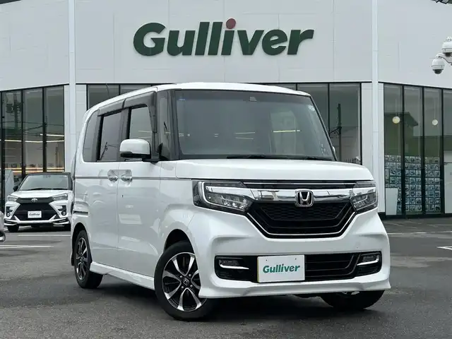 ホンダ Ｎ ＢＯＸ カスタム G EX ホンダセンシング 長崎県 2019(平31)年 6.3万km プラチナホワイトパール ワンオーナー/純正ディスプレイオーディオ/（ワンセグ・CD・BT・HDMI)/ホンダセンシング/バックカメラ/オートライト/LEDヘッドライト/スマートキー/スペアキー/クリアランスソナー/左パワースライドドア/ステアリングスイッチ/新車保証書/取扱説明書
