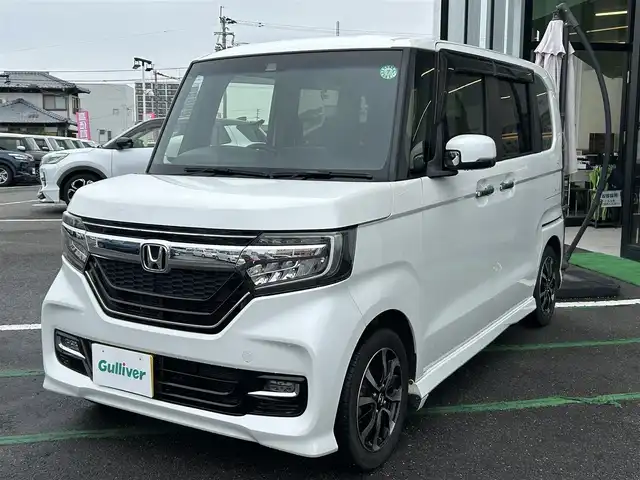 ホンダ Ｎ ＢＯＸ カスタム G EX ホンダセンシング 長崎県 2019(平31)年 6.3万km プラチナホワイトパール ワンオーナー/純正ディスプレイオーディオ/（ワンセグ・CD・BT・HDMI)/ホンダセンシング/バックカメラ/オートライト/LEDヘッドライト/スマートキー/スペアキー/クリアランスソナー/左パワースライドドア/ステアリングスイッチ/新車保証書/取扱説明書