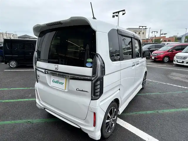 ホンダ Ｎ ＢＯＸ カスタム G EX ホンダセンシング 長崎県 2019(平31)年 6.3万km プラチナホワイトパール ワンオーナー/純正ディスプレイオーディオ/（ワンセグ・CD・BT・HDMI)/ホンダセンシング/バックカメラ/オートライト/LEDヘッドライト/スマートキー/スペアキー/クリアランスソナー/左パワースライドドア/ステアリングスイッチ/新車保証書/取扱説明書