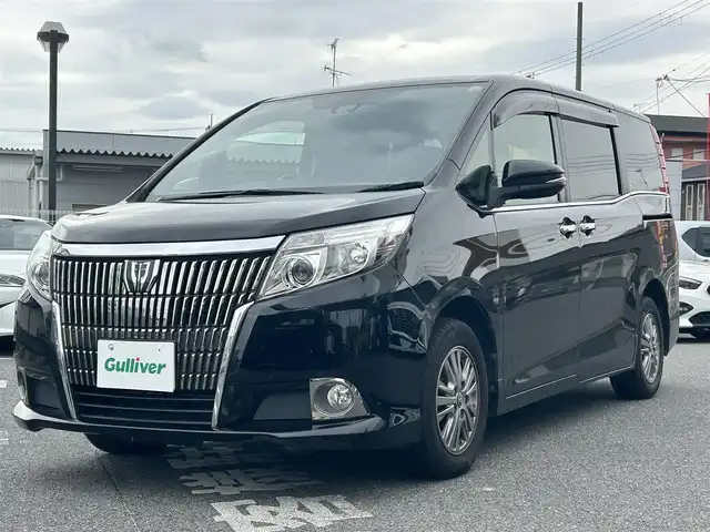 トヨタ エスクァイア Xi 奈良県 2016(平28)年 7.5万km ブラック 1オーナー/両側パワスラ/純正ディーラーナビ(NSZT-Y66T)/BT/CD/SD/TV//衝突軽減システム/レーンキープアシスト/横滑り防止装置/バックカメラ/ETC/ドラレコ/三列シート/ウォークスルー/LEDオートライト/MTモード付AT/ステアリングスイッチ/エコモード切替/保証書付
