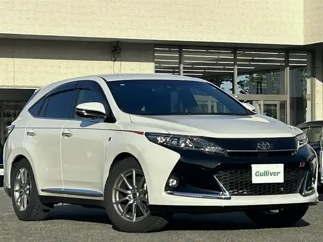 トヨタ ハリアー エレガンス GRスポーツ 宮城県 2019(平31)年 7.9万km ホワイトパールクリスタルシャイン /ワンオーナー//純正9インチメモリナビ//CD/DVD/SD/BT/フルセグテレビ//バックカメラ//ハーフレザーシート//レーダークルーズコントロール//プリクラッシュセーフティ//レーンディパーチャーアラート//D席パワーシート//ビルトインETC//純正ドライブレコーダー//スマートキーx2