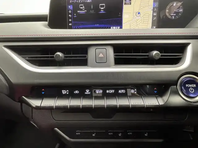 レクサス ＵＸ 250h Fスポーツ 茨城県 2019(平31)年 2.8万km グラファイトブラックガラスフレーク 純正ナビ/バックカメラ/フルセグ/サンルーフ/衝突被害軽減ブレーキ/車線逸脱抑制装置/レーダークルーズコントロール/オートマチックハイビーム/クリアランスソナー/BSM/ETC2.0/ドラレコ/シートヒーター/ステアリングヒーター/純正18インチAW/3眼LEDヘッドライト/スマートキー