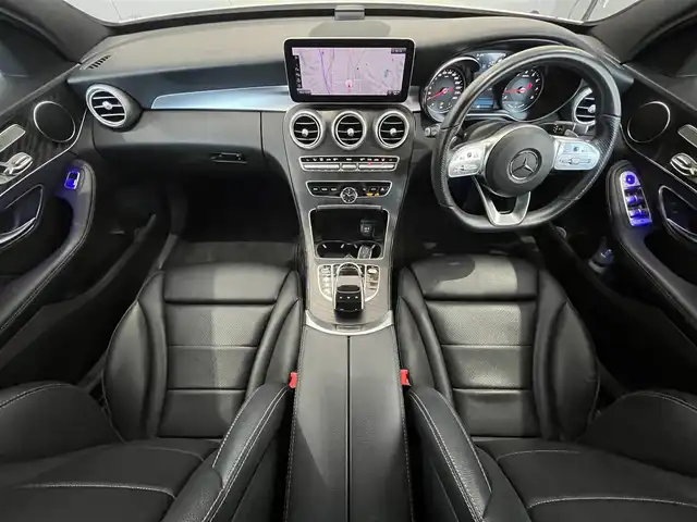 メルセデス・ベンツ Ｃ２００ アバンギャルド AMGライン 静岡県 2019(令1)年 4.6万km ダイヤモンドホワイト 純正10.25型HDDナビ/（フルセグTV/BT/AM/FM/CarPlay）/バックモニター/アクティブブレーキアシスト/ACC/パドルシフト/シートヒーター/コーナーセンサー/前後ドラレコ/ETC2.0/BSM/インテリジェントライトシステム/コンフォートエントリー/スペアキー/EQ Power Charge/エアサス搭載車