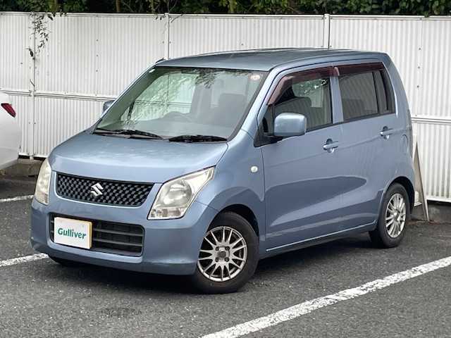 スズキ ワゴンＲ FX 茨城県 2010(平22)年 7.4万km ブリーズブルーメタリック 盗難防止装置/CDチェンジャー/フロアマット純正/ベンチシート/FM/AM/パワーウィンドウ/パワーステアリング/スペアキー×１