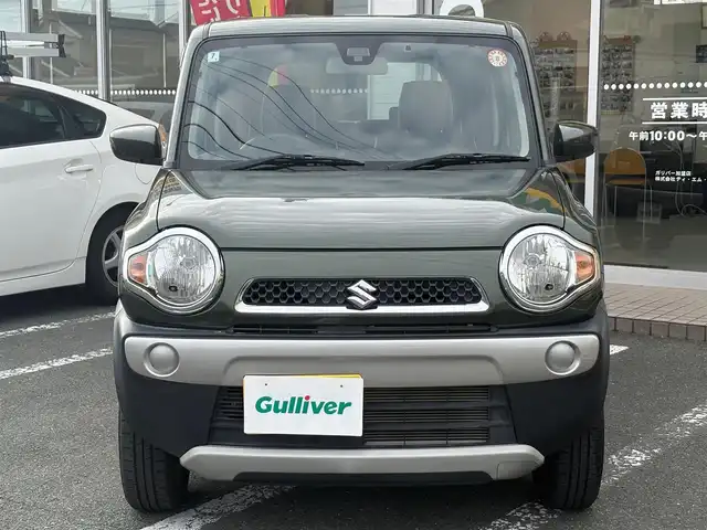 スズキ ハスラー G 静岡県 2018(平30)年 4.9万km クールカーキPM ワンオーナー /禁煙車/タイヤ山7ミリ/ディーラー純正SDナビ　AVIC-RW901ZS/(CD/DVD/SD/BT/USB/フルセグTV)/前席シートヒーター/レーダーブレーキサポート/（衝突被害軽減ブレーキ）/誤発進抑制機能/プッシュスタート/スマートキー/アイドリングストップ/Sーエネチャージ/（ハイブリッド）/ETC/電動格納ミラー/電動格納ミラー/純正フロアマット・バイザー/ヘッドライトレベライザー/スペアキー/保証書・取扱説明書