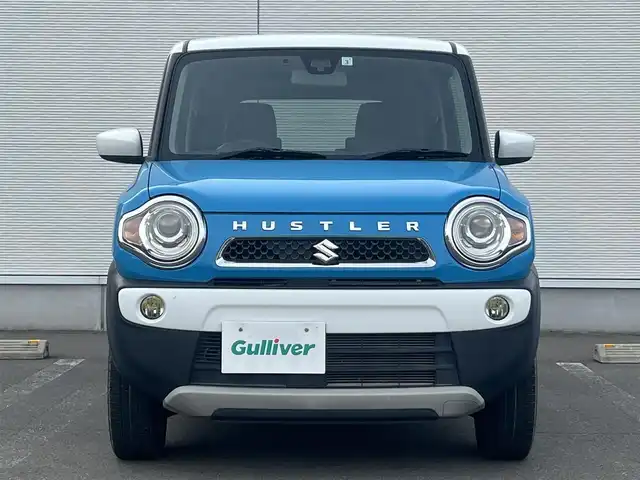 スズキ ハスラー G ターボ 秋田県 2015(平27)年 1.9万km サマーブルーM ターボ/４WD/衝突軽減システム/純正メモリナビ（DVD/CD再生可能）/ワンセグ/バックカメラ/スマートキー/アイドリングストップ/プッシュスタート/ダウンヒルアシストコントロール/ステアリングスイッチ/運転席シートヒーター/ビルトインETC/純正フロアマット/オートライト/オートエアコン/パワーステアリング/パワーウィンドウ/横滑り防止/盗難防止装置/寒冷地仕様/電動格納ミラー/キーレスエントリー/保証書/取扱説明書/記録簿/スペアキー×１