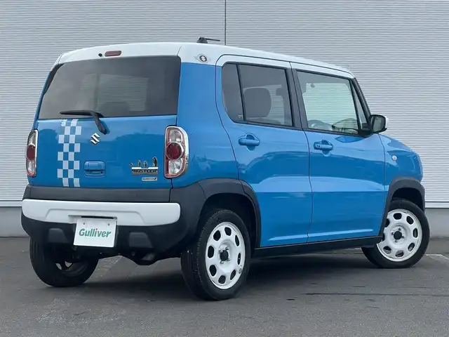 スズキ ハスラー G ターボ 秋田県 2015(平27)年 1.9万km サマーブルーM ターボ/４WD/衝突軽減システム/純正メモリナビ（DVD/CD再生可能）/ワンセグ/バックカメラ/スマートキー/アイドリングストップ/プッシュスタート/ダウンヒルアシストコントロール/ステアリングスイッチ/運転席シートヒーター/ビルトインETC/純正フロアマット/オートライト/オートエアコン/パワーステアリング/パワーウィンドウ/横滑り防止/盗難防止装置/寒冷地仕様/電動格納ミラー/キーレスエントリー/保証書/取扱説明書/記録簿/スペアキー×１