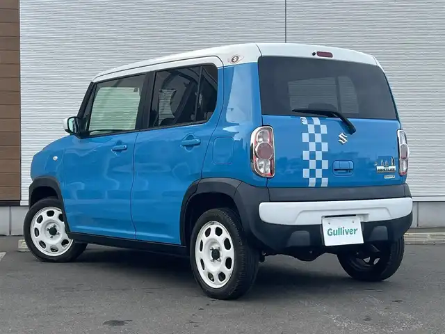 スズキ ハスラー G ターボ 秋田県 2015(平27)年 1.9万km サマーブルーM ターボ/４WD/衝突軽減システム/純正メモリナビ（DVD/CD再生可能）/ワンセグ/バックカメラ/スマートキー/アイドリングストップ/プッシュスタート/ダウンヒルアシストコントロール/ステアリングスイッチ/運転席シートヒーター/ビルトインETC/純正フロアマット/オートライト/オートエアコン/パワーステアリング/パワーウィンドウ/横滑り防止/盗難防止装置/寒冷地仕様/電動格納ミラー/キーレスエントリー/保証書/取扱説明書/記録簿/スペアキー×１
