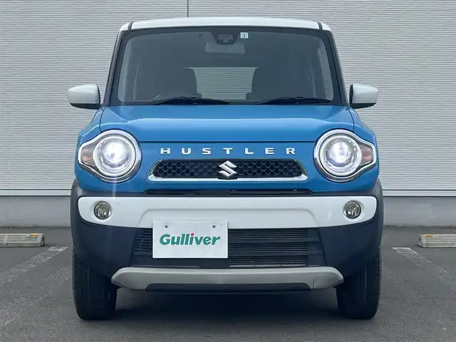 スズキ ハスラー G ターボ 秋田県 2015(平27)年 1.9万km サマーブルーM ターボ/４WD/衝突軽減システム/純正メモリナビ（DVD/CD再生可能）/ワンセグ/バックカメラ/スマートキー/アイドリングストップ/プッシュスタート/ダウンヒルアシストコントロール/ステアリングスイッチ/運転席シートヒーター/ビルトインETC/純正フロアマット/オートライト/オートエアコン/パワーステアリング/パワーウィンドウ/横滑り防止/盗難防止装置/寒冷地仕様/電動格納ミラー/キーレスエントリー/保証書/取扱説明書/記録簿/スペアキー×１