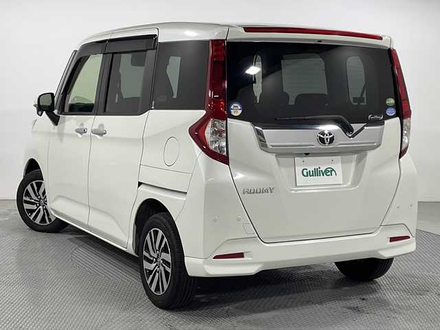 トヨタ ルーミー カスタムG 広島県 2020(令2)年 3.9万km パールホワイトⅢ 禁煙/純正ナビ/バックカメラ/両側パワースライドドア/クルーズコントロール/衝突軽減ブレーキ/車線逸脱警報/オートマチックハイビーム/コーナーセンサー/純正１４インチアルミホイール/LEDヘッドライト/スマートキー/スペアキー