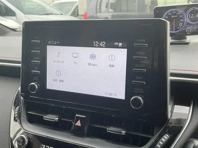 トヨタ カローラ スポーツ G Z 道央・札幌 2020(令2)年 12.3万km アティチュードブラックマイカ 純正ディスプレイオーディオ（AM/FM/USB/BT/フルセグTV/CD/DVD）/バックカメラ/ドライブレコーダー前後/シートヒーター/オートエアコン/オートブレーキホールド/電動パーキングブレーキ/パドルシフト/衝突軽減ブレーキ/レーンアシスト/クルーズコントロール/横滑り防止装置/オートマチックハイビーム/ステアリングヒーター/レーダー探知機/ＳＯＳスイッチ/純正エンジンスターター/アイドリングストップ/積み込み夏タイヤ（AW付）/電動格納ミラー/純正ドアバイザー/純正フロアマット/プッシュスタート/ETC/取説、保証書有/スペアキー×1