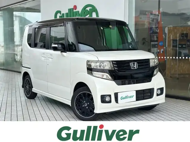 ホンダ Ｎ ＢＯＸ 2トーン カスタム G ターボAパッケージ 京都府 2014(平26)年 8.1万km プレミアムホワイトパール ギャザーズメモリーナビ、地デジ、Bluetooth/バックカメラ/両側パワースライドドア /ディスチャージ/ステアリグスイッチ/オートライト/前後ドライブレコーダー/クルーズコントロール/スペアキー