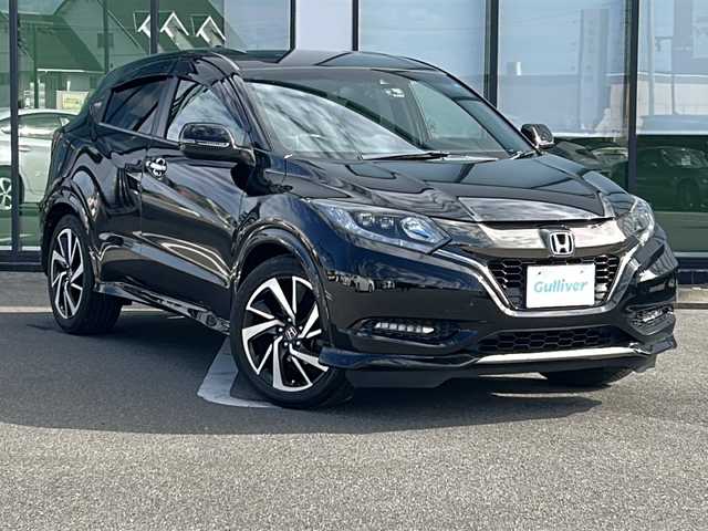 ホンダ ヴェゼル RS ホンダセンシング 岐阜県 2017(平29)年 8.3万km クリスタルブラックパール 登録時走行距離83017km/社外ＳＤナビ/バックモニター/フルセグテレビ/ドライブレコーダー/クルーズコントロール/純正１８インチアルミホイール/ＨＤＭＩ接続/レーダー/ビルトインＥＴＣ/プッシュスタート/スマートキー/禁煙車/LEDヘッドライト/フォグランプ/オートライト/ハーフレザーシート/レーンキープアシスト