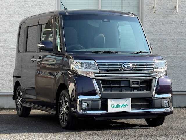 ダイハツ タント カスタム X トップED SAⅡ 茨城県 2016(平28)年 5.7万km ナイトシャドーパープルクリスタルM 純正ナビゲーション【NSZN-W66D】/（CD/DVD/BT/フルセグテレビ）/バックカメラ/片側パワースライドドア/エンジンスターター/ハーフレザーシート/スマートキー/プッシュスタートエンジンボタン/純正14インチAW/ETC/ステアリングリモコン/フォグランプ/ウィンカーミラー/純正ドアバイザー/純正フロアマット/ISOFIX/スマートスペアキー