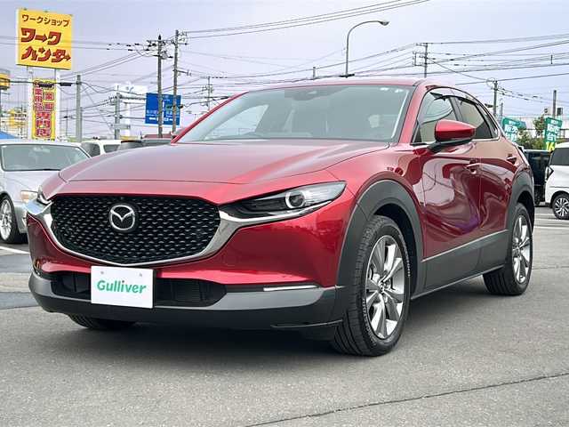 マツダ ＣＸ－３０ 20S 道北・旭川 2022(令4)年 1.1万km ソウルレッドクリスタルM 4WD/純正ナビ(CD/DVD/BT/フルセグ)/全方位モニター/オートライト/アイドリングストップ/ETC/革巻きステアリング/ステアリングリモコン/コーナーセンサー/ウィンカーミラー/フォグランプ/横滑り防止/LEDヘッドライト/スマートキー/社外AW付き冬タイヤ積込/取説/純正フロアマット